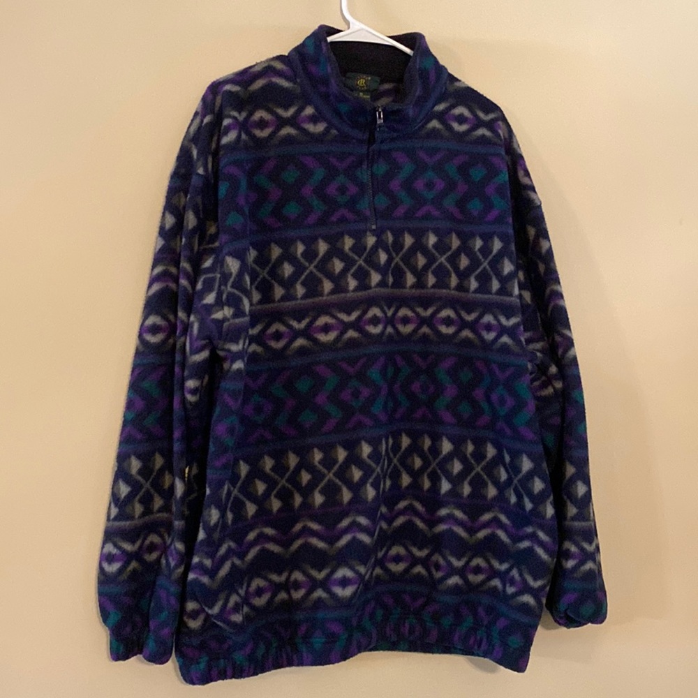 Club Room Vintage Fleece Quarter Zip Jacket